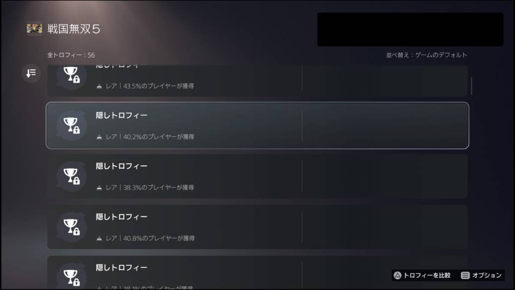 ネタバレの可能性を含むトロフィー