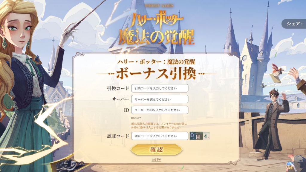 コード入力画面