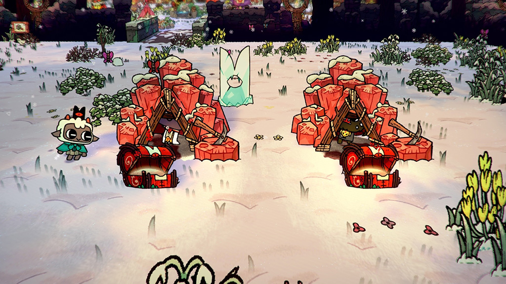 腐敗石鉱を信者に掘ってもらう